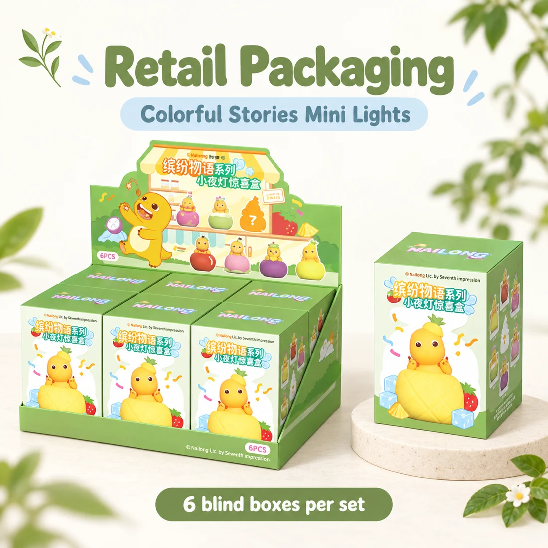 Nailong Colorful Stories Mini Night Light Surprise Box retail packaging